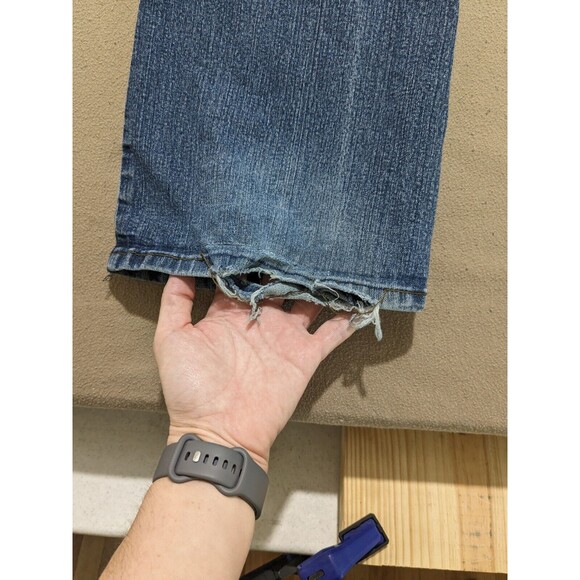 One 5 One BootCut Jeans Women's 16 Med Wash Jeweled Accents PLEASE READ, SEE PIC - Picture 12 of 14